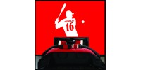 Sticker mural - Dos de joueur de baseball à personnaliser